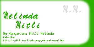 melinda mitli business card